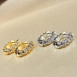 S925 Circle Earrings - Luxurious and versatile style with premium snake bone design