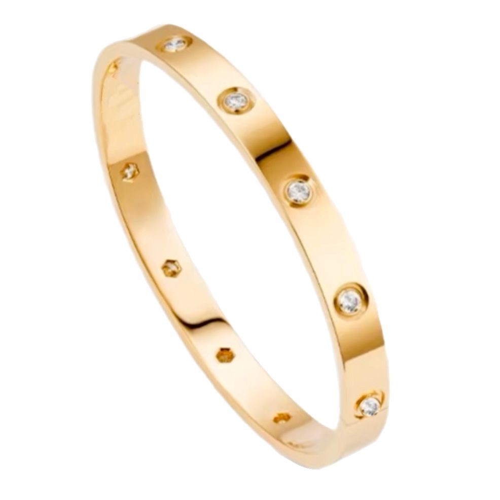 S925 Sterling Silver Wide Bangle with Ten Diamonds, Exquisite Luxury, Classic Design, No Markings, No Screw Marks S925 Sterling Silver Wide Bangle with Ten Diamonds, Exquisite Luxury, Classic Design, No Markings, No Screw Marks