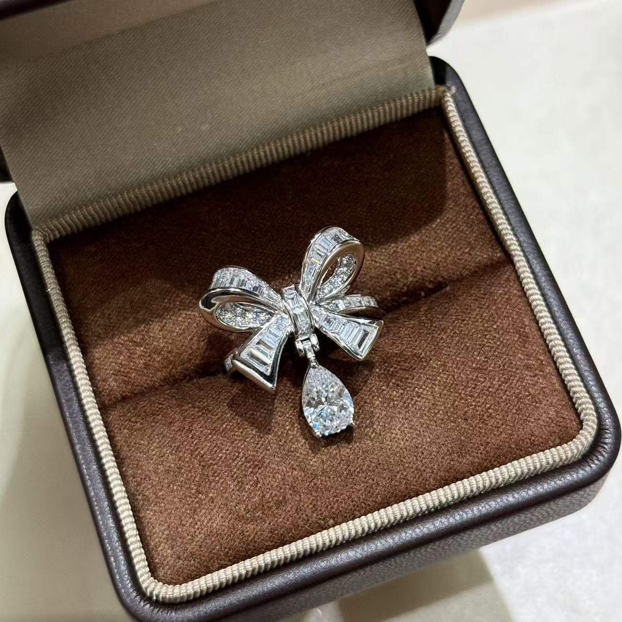 S925 Sterling Silver Square Diamond Teardrop Necklace/Ring - Elegant, sophisticated and versatile S925 Sterling Silver Square Diamond Teardrop Necklace/Ring - Elegant, sophisticated and versatile