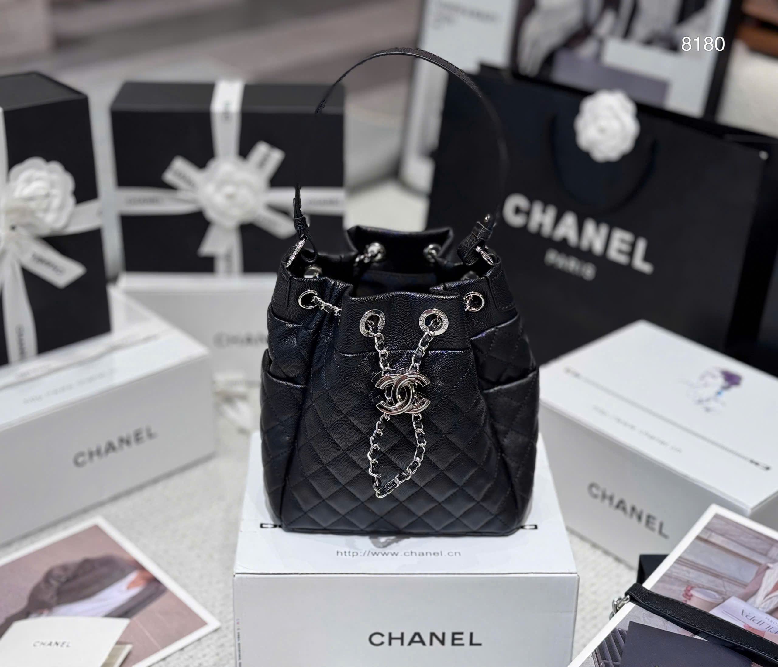 CHANEL HOBO size 20cm ✅ caviar leather, grain leather CHANEL HOBO size 20cm ✅ caviar leather, grain leather