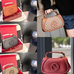 Gucci Blondie Small Top 'Rosso Ancora' super Women's Bag - Size: 26.5 x 16.5 x 8.5 cm - Material: Calfskin