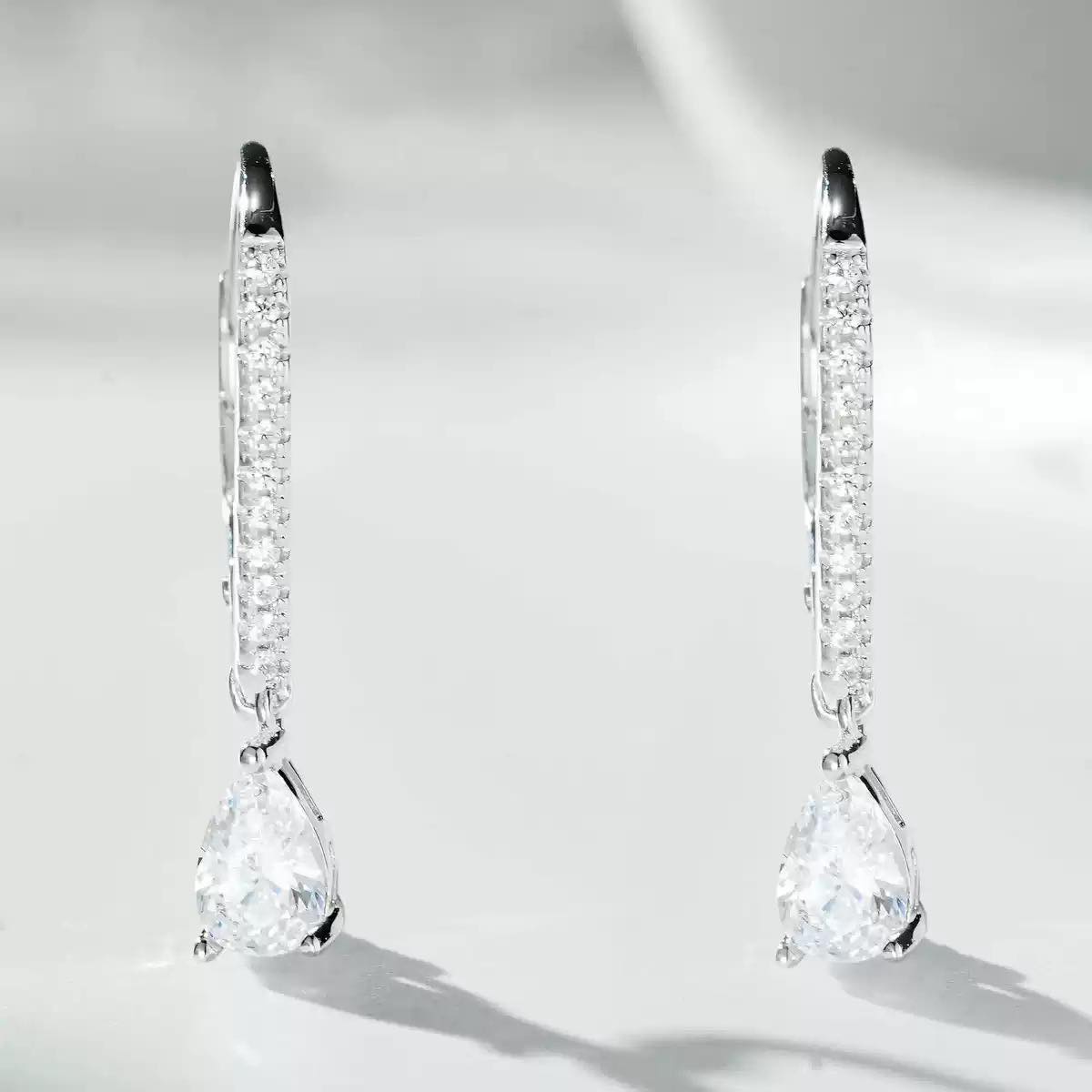 S925 Sterling Silver Teardrop Earrings for Women, Simple and Gentle Earrings S925 Sterling Silver Teardrop Earrings for Women, Simple and Gentle Earrings