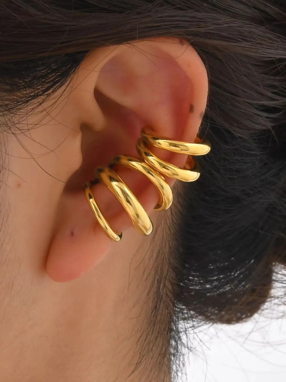 Piercing C-shaped Ear Bone Clip For Women Girlwater Drop Cartilage Ear Clip 01