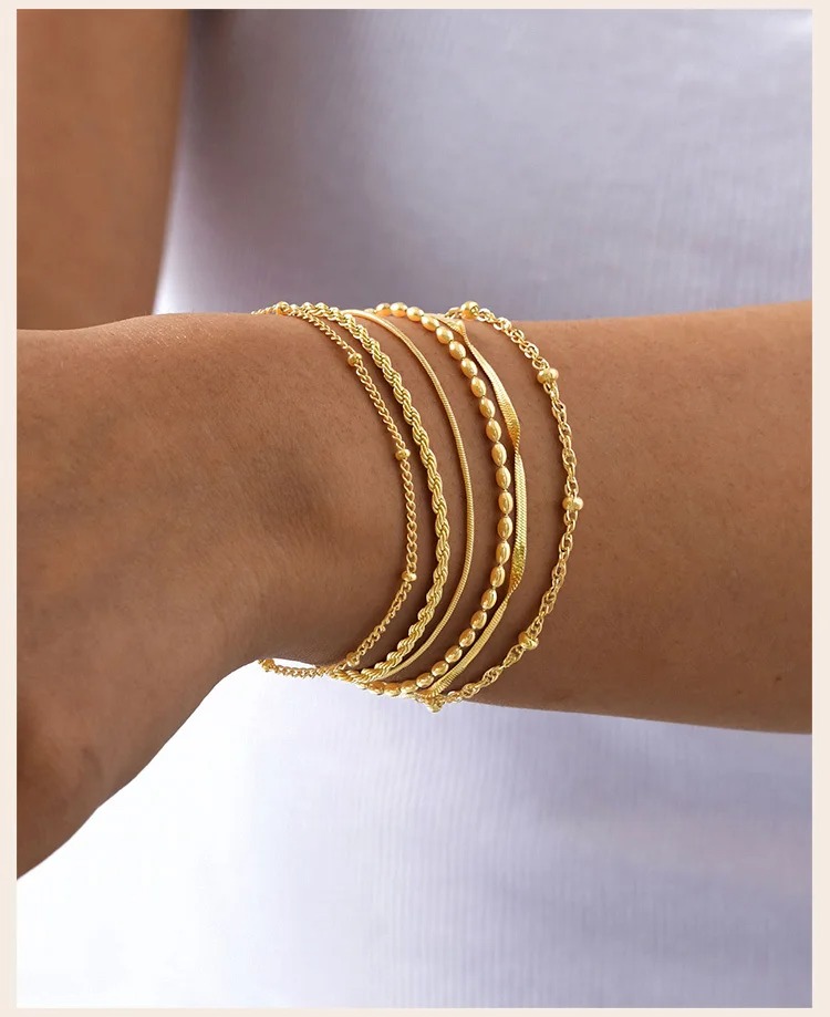 Plated Wrist Chain Waterproof Resistant Jewelry 01