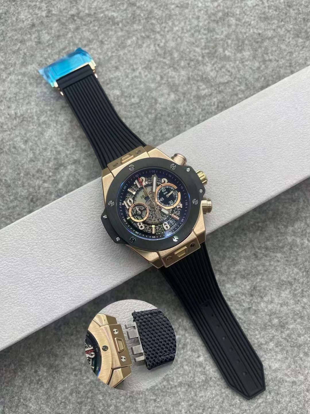 Replica Hublot 904l Stainless Steel Quartzl Watch 45mm