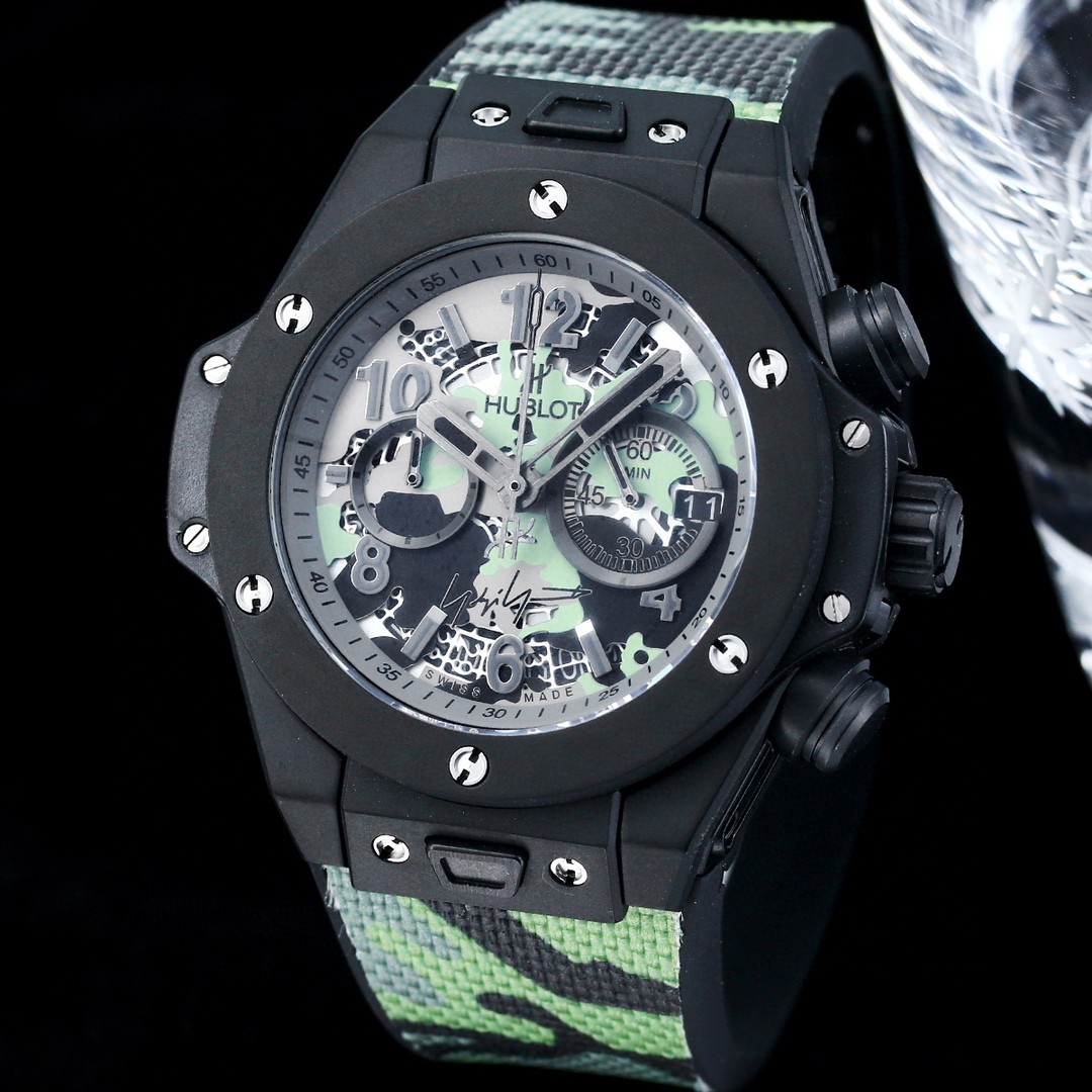 Replica Hublot 904l Stainless Steel Quartzl Watch 45mm