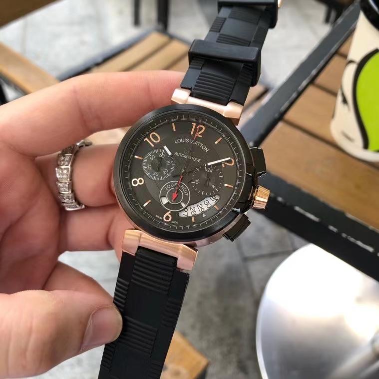 Replica Louis Vuitton Lv 904l Stainless Steel Quartz Watch 41mm
