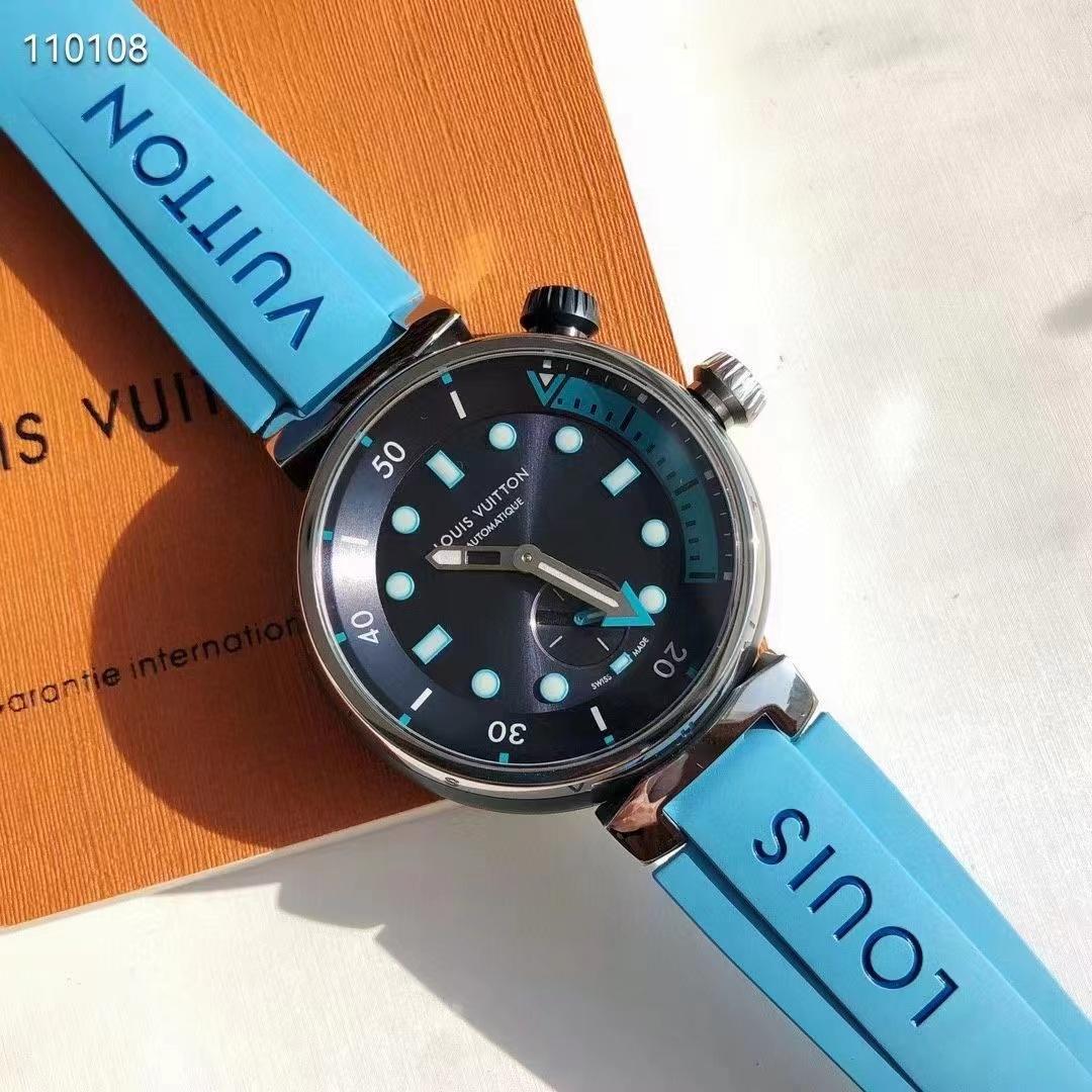 Replica Louis Vuitton Lv 904l Stainless Steel Automatic Machine Watch 44mm