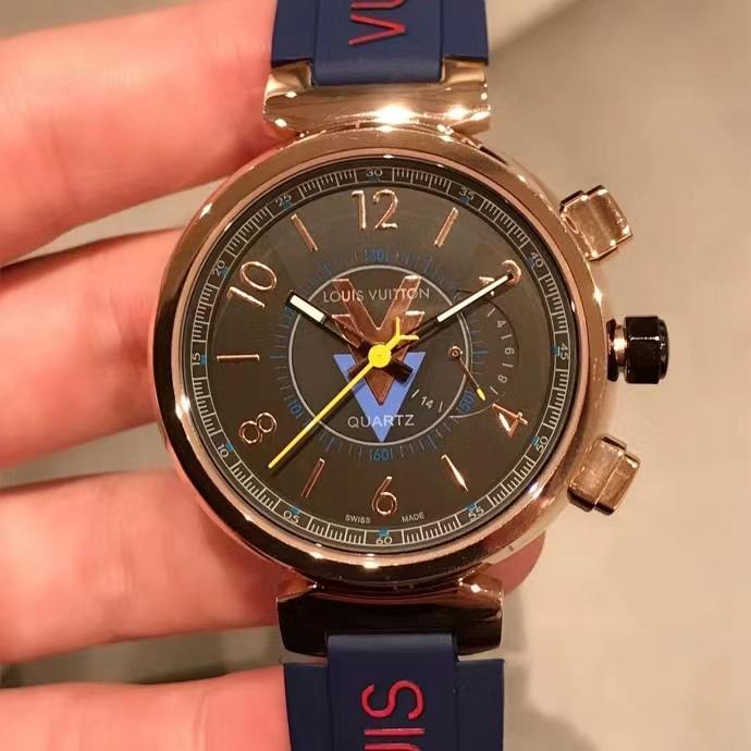 Replica Louis Vuitton Lv 904l Stainless Steel Quartz Watch 42mm