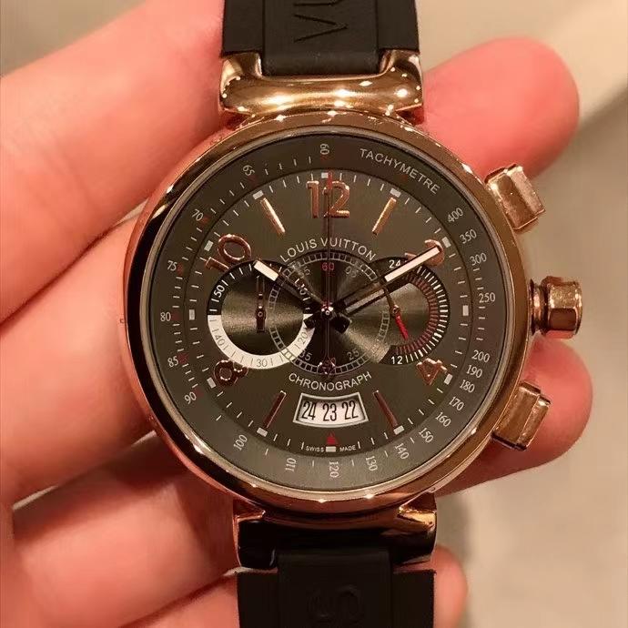 Replica Louis Vuitton Lv 904l Stainless Steel Quartz Watch 42mm