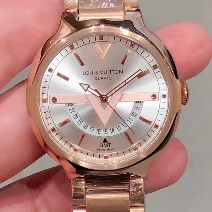 Replica Louis Vuitton Lv 904l Stainless Steel Quartz Watch 41mm