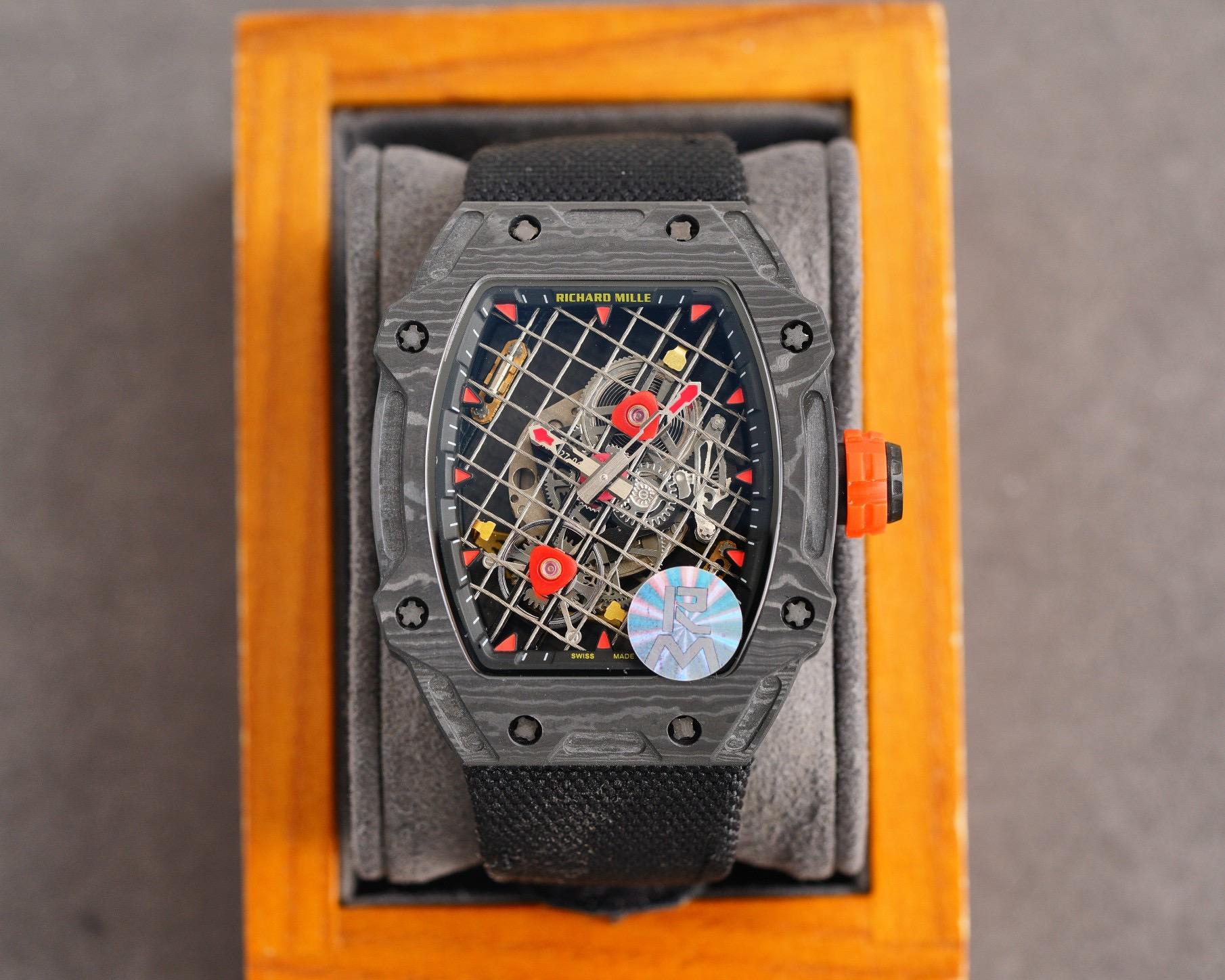 Replica Richard Mille Carbon Fiber Automatic Machine Watch 40mm