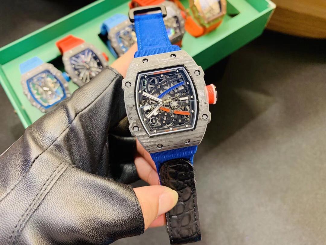 Replica Richard Mille Carbon Fiber Automatic Machine Watch 39mm