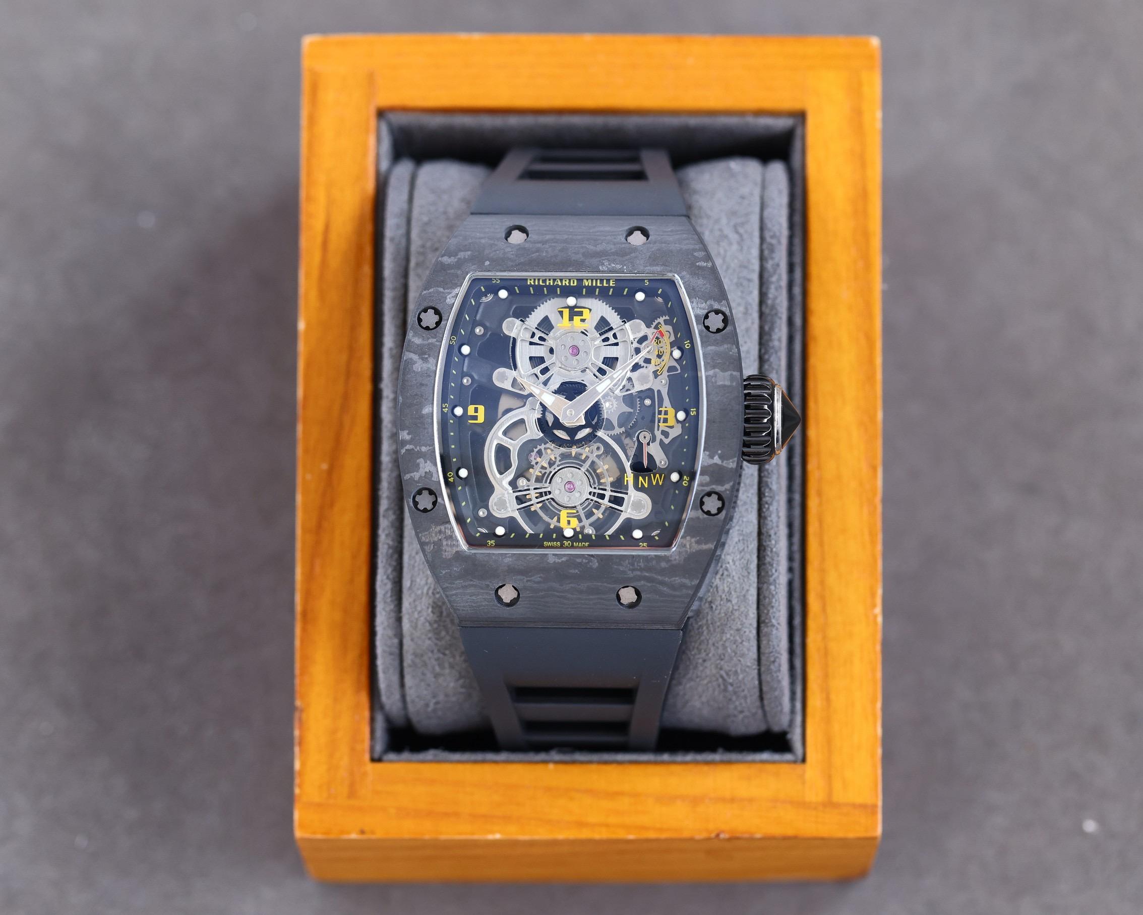 Replica Richard Mille Carbon Fiber Automatic Machine Watch 40mm