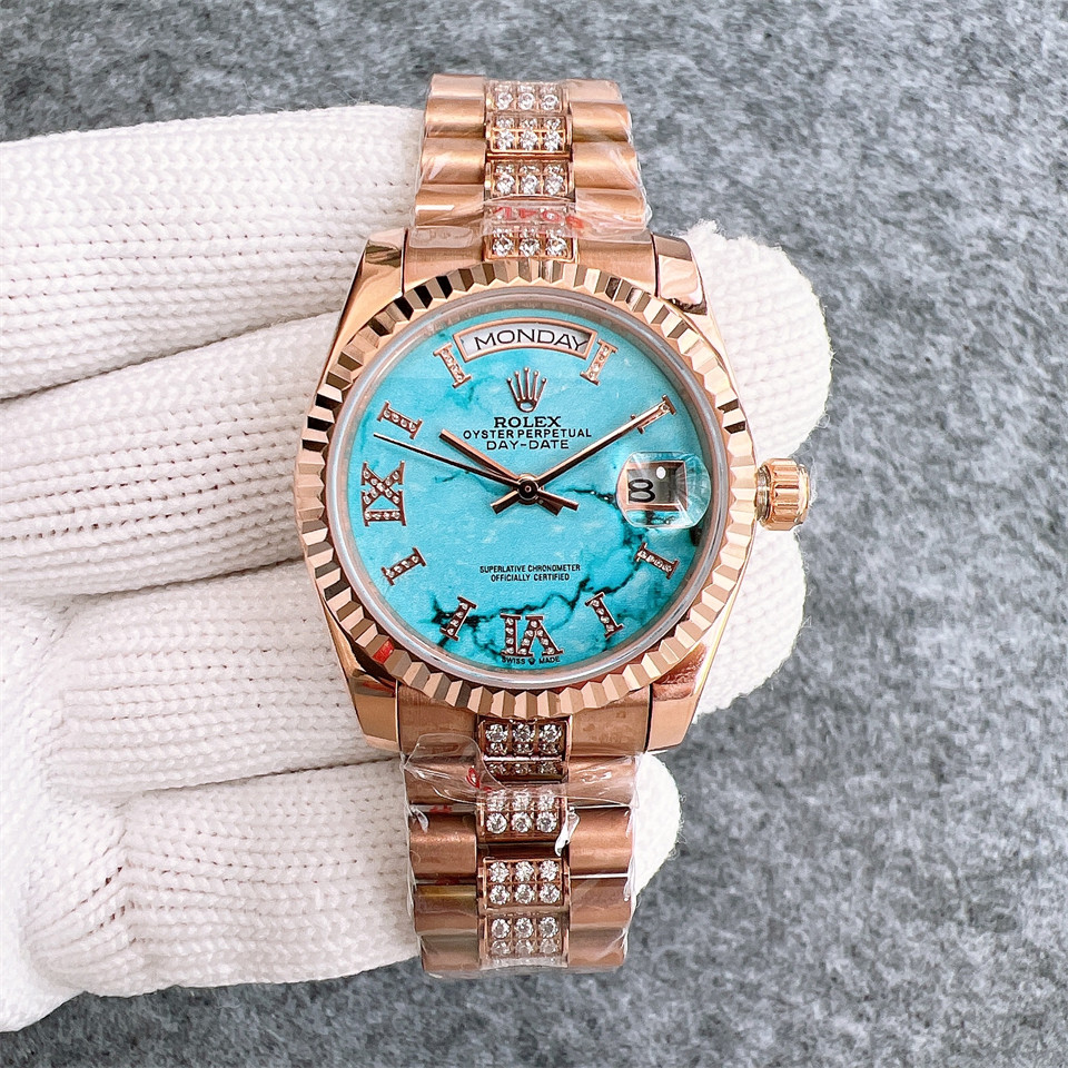 Replica Rolex Daydate 904l Stainless Steel Automatic Mechanical Watch 36mm