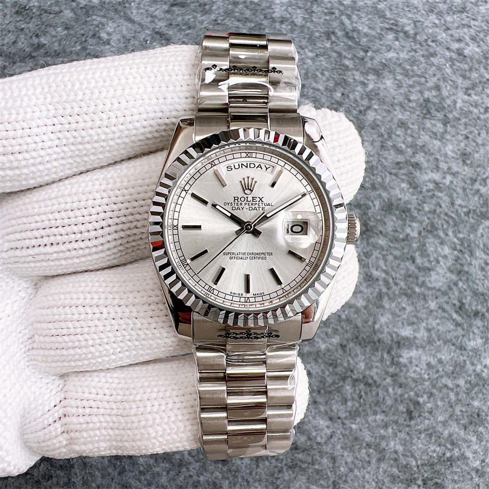 Replica Rolex Daydate 904l Stainless Steel Automatic Mechanical Watch 40mm