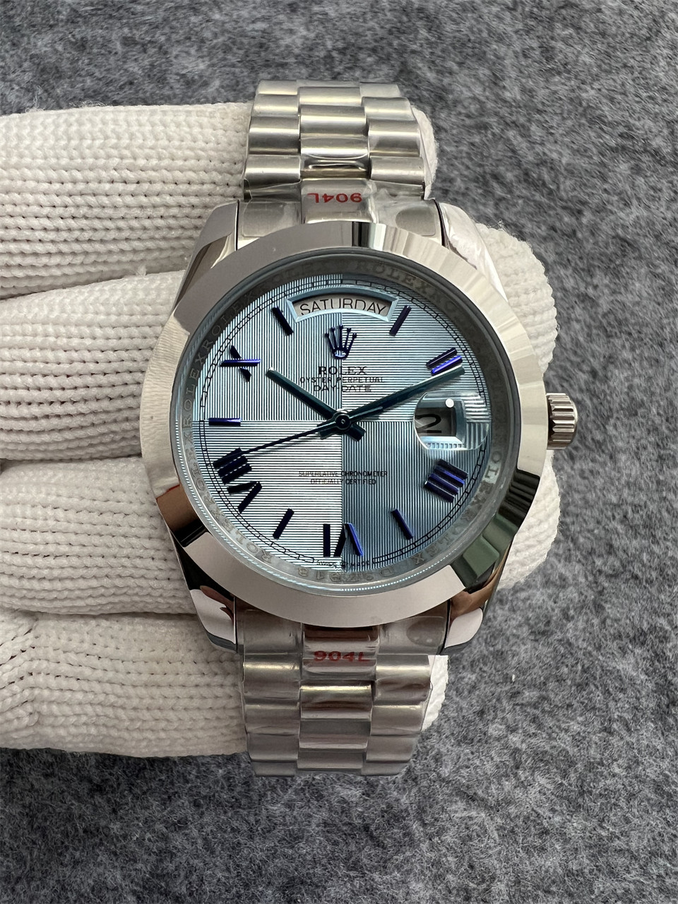 Replica Rolex Daydate 904l Stainless Steel Automatic Mechanical Watch 40mm