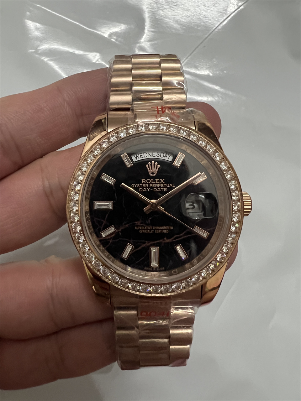 Replica Rolex Daydate 904l Stainless Steel Automatic Mechanical Watch 40mm
