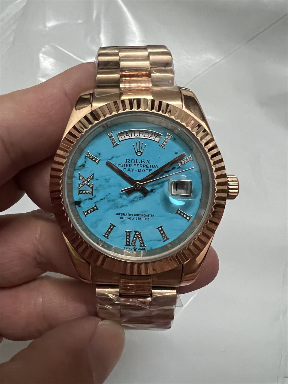 Replica Rolex Daydate 904l Stainless Steel Automatic Mechanical Watch 40mm