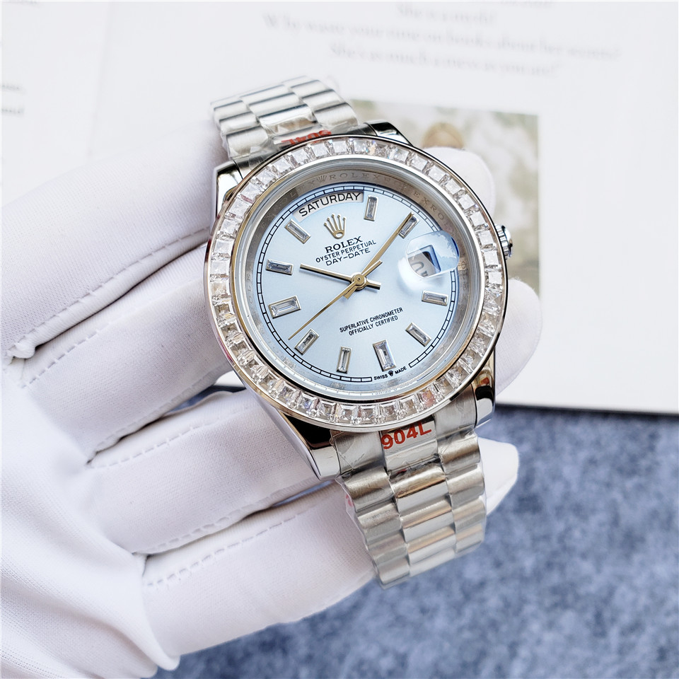 Replica Rolex Daydate 904l Stainless Steel Automatic Mechanical Watch 40mm