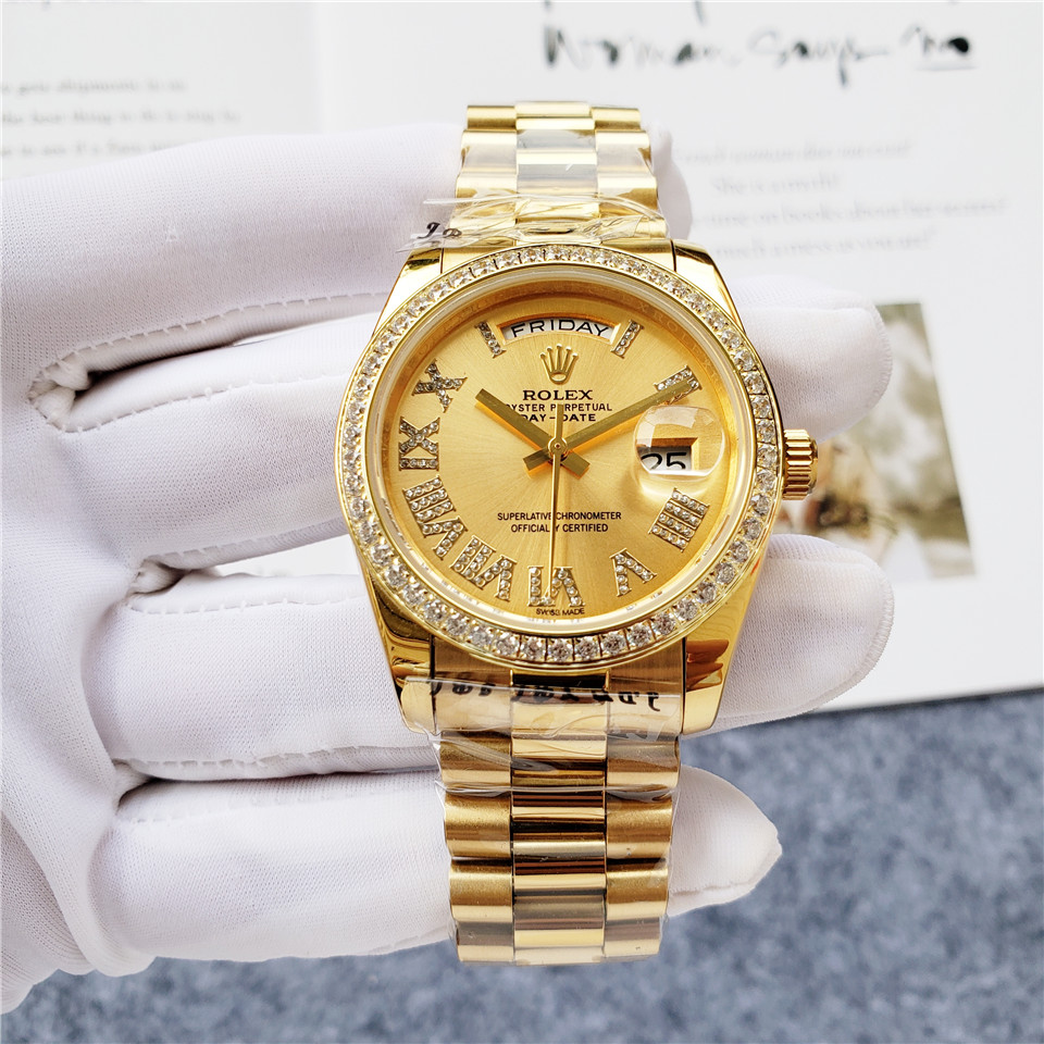 Replica Rolex Daydate 904l Stainless Steel Automatic Mechanical Watch 36mm