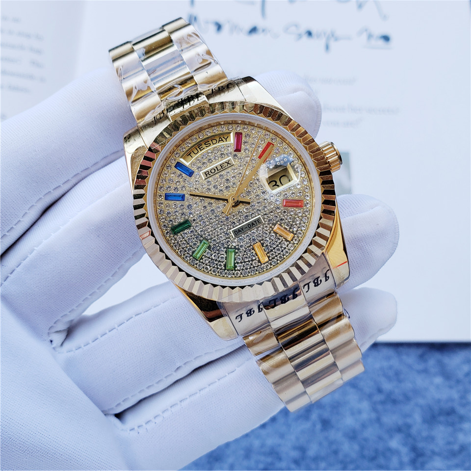 Replica Rolex Daydate 904l Stainless Steel Automatic Mechanical Watch 36mm