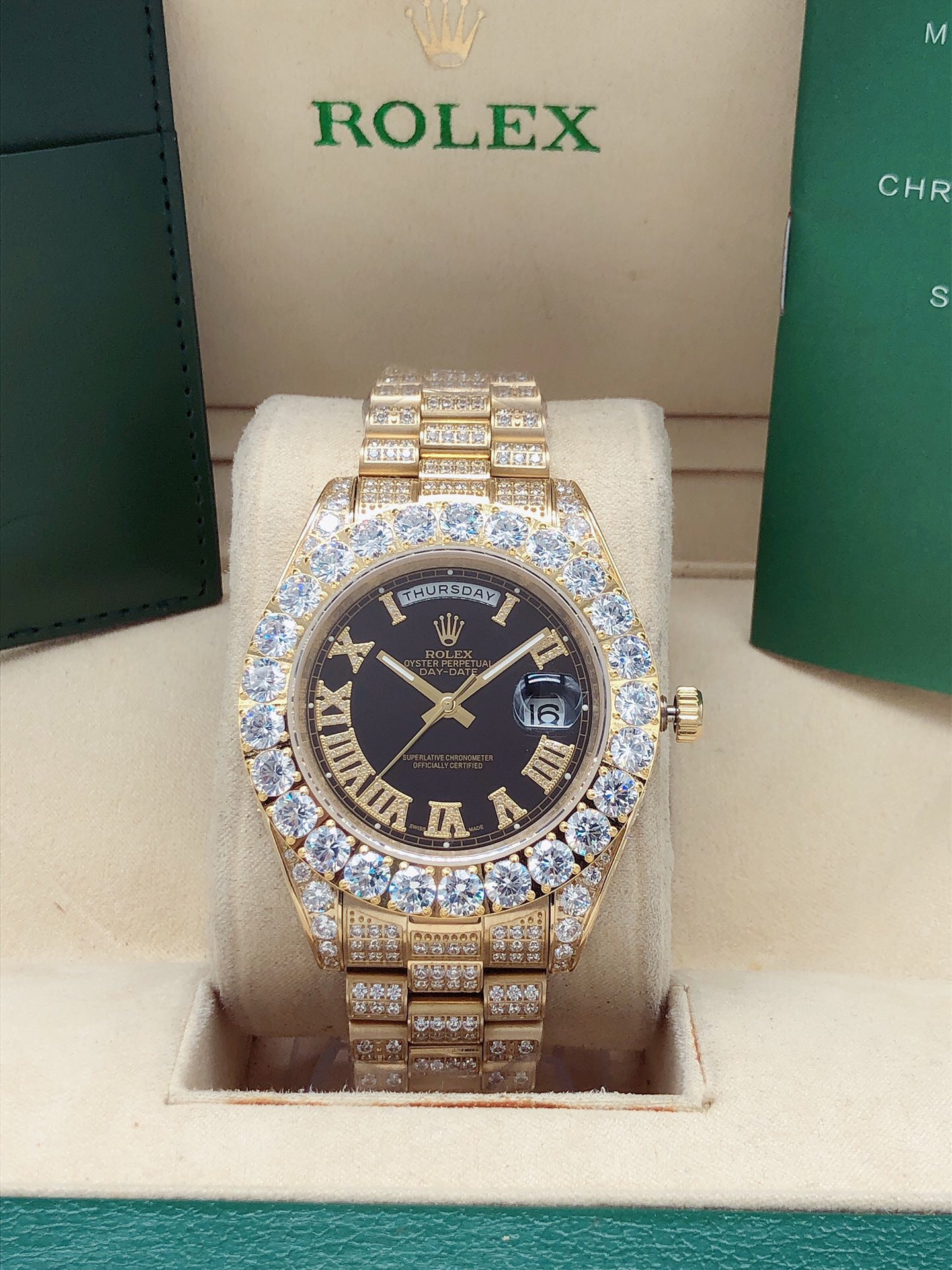 Replica Rolex Daydate 904l Stainless Steel Automatic Mechanical Watch 42mm