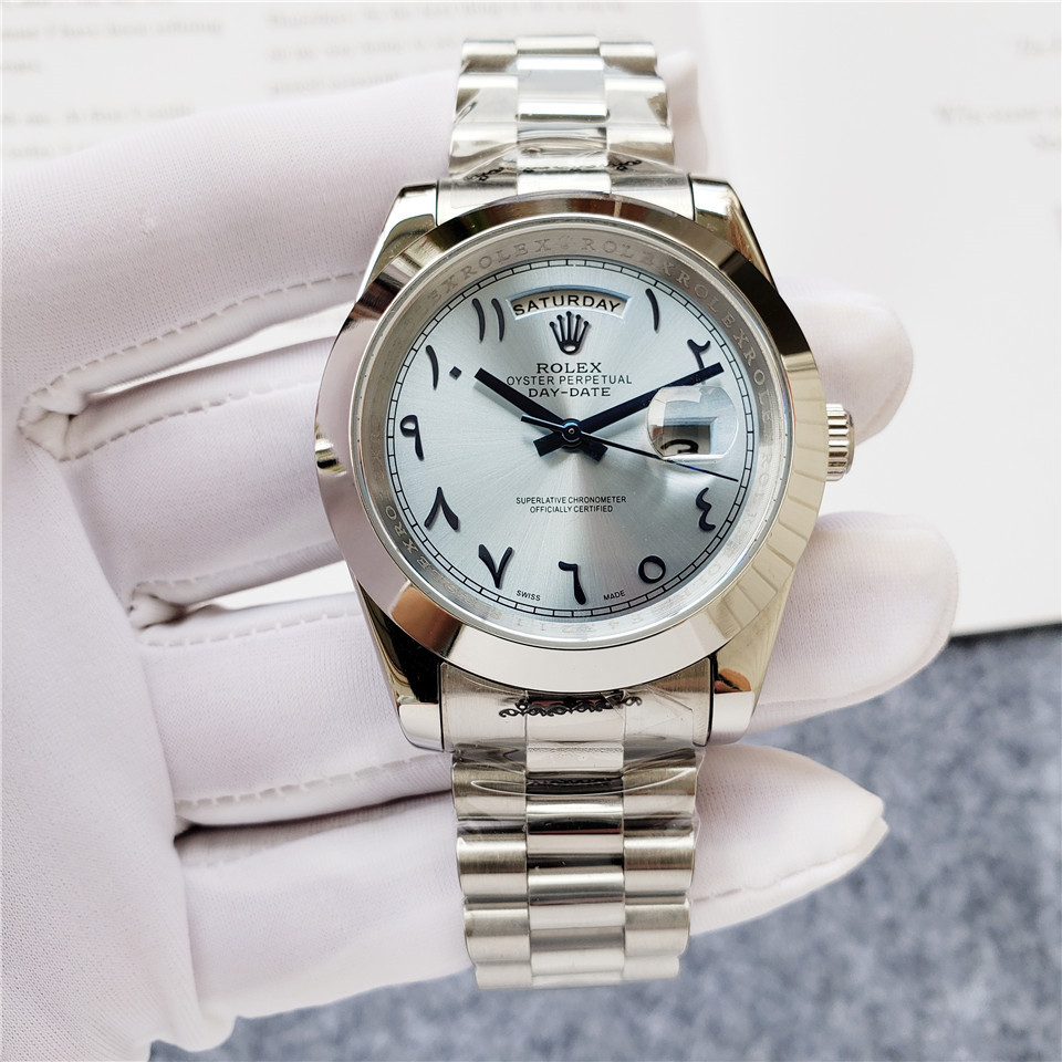 Replica Rolex Daydate 904l Stainless Steel Automatic Mechanical Watch 40mm