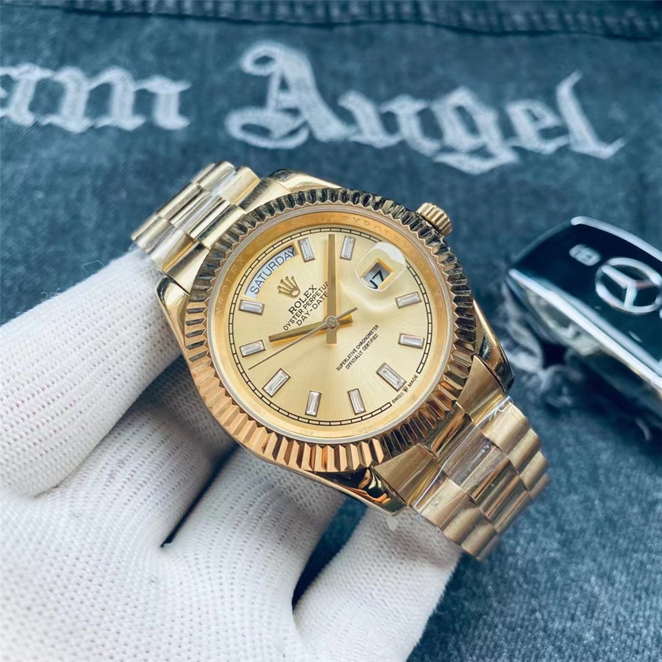 Replica Rolex Daydate 904l Stainless Steel Automatic Mechanical Watch 40mm